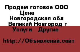 Продам готовое ООО › Цена ­ 15 000 - Новгородская обл., Великий Новгород г. Услуги » Другие   